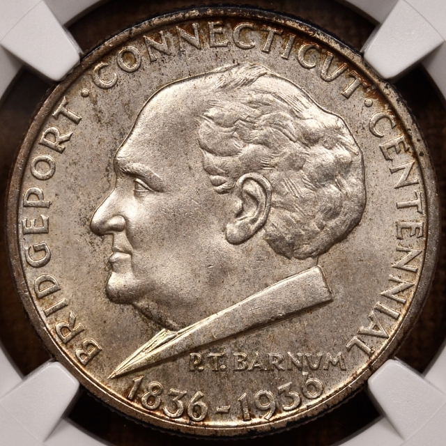 1936 Bridgeport Silver Commemorative NGC MS66