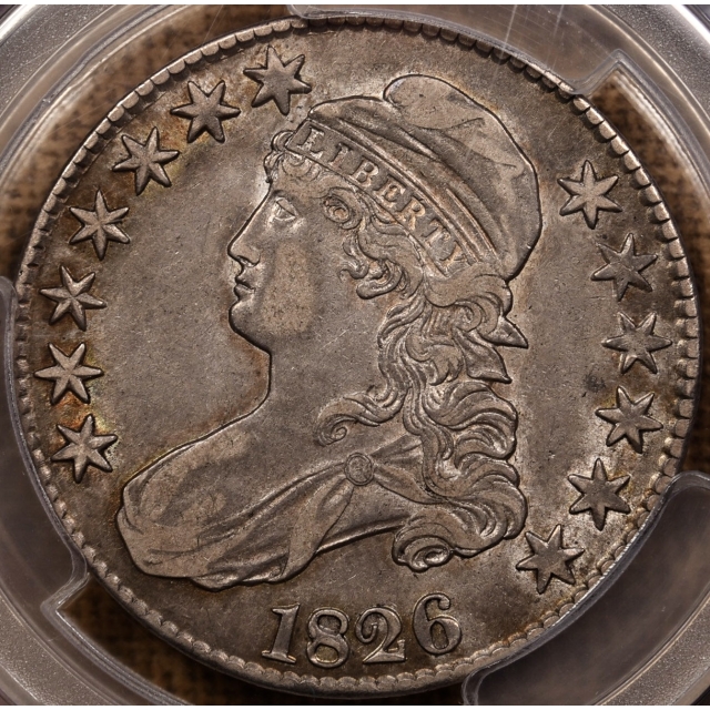 1826 O.106 Capped Bust Half Dollar PCGS XF45 CAC