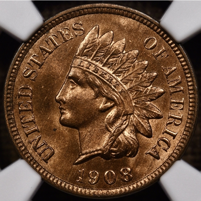 1908-S Indian Cent NGC MS65 RB