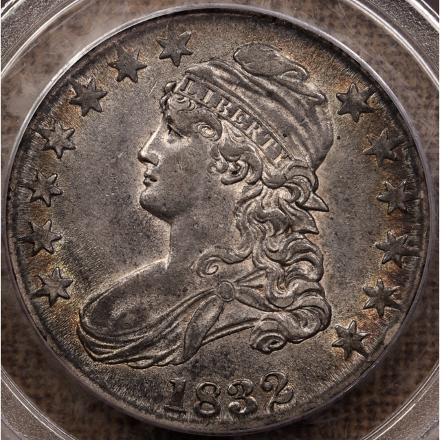 1832 O.105 Small Letters Capped Bust Half Dollar PCGS AU53