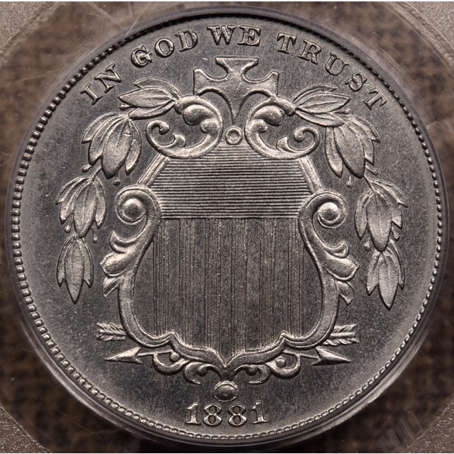 1881 Proof Shield Nickel PCGS PR65