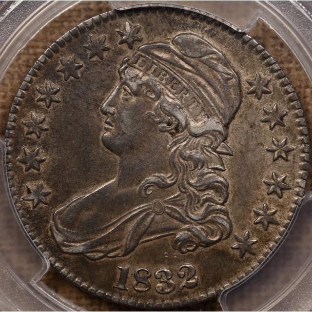 1832 O.122 Small Letters Capped Bust Half Dollar PCGS AU53 CAC