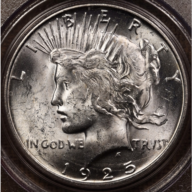 1925-S Peace Dollar PCGS MS63, old Series Holder