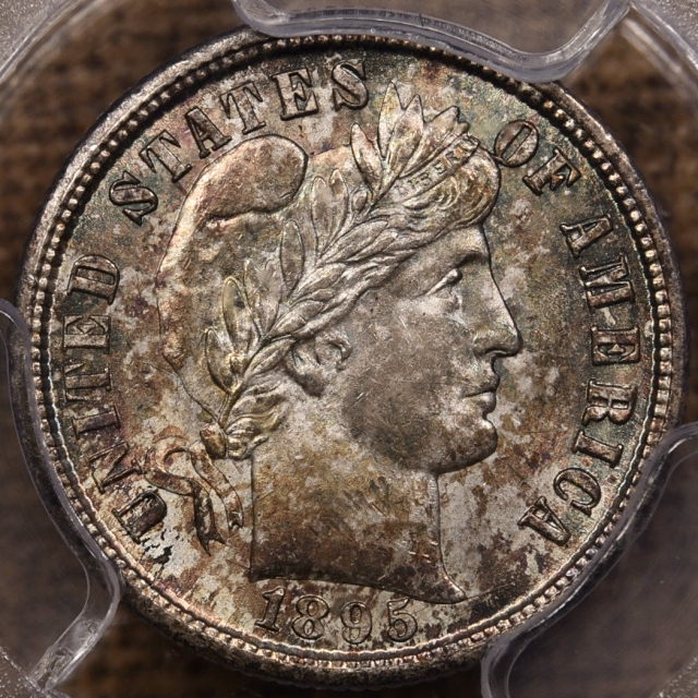 1895-S Barber Dime PCGS MS64+ CAC