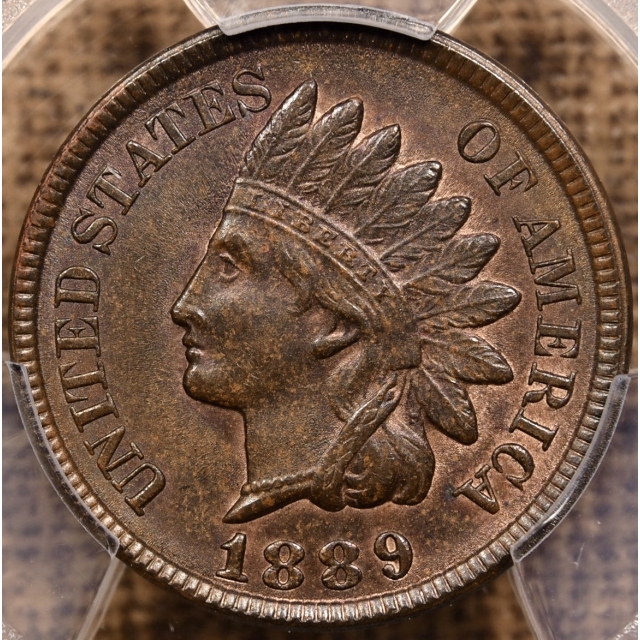 1889 Indian Cent PCGS MS64 BN