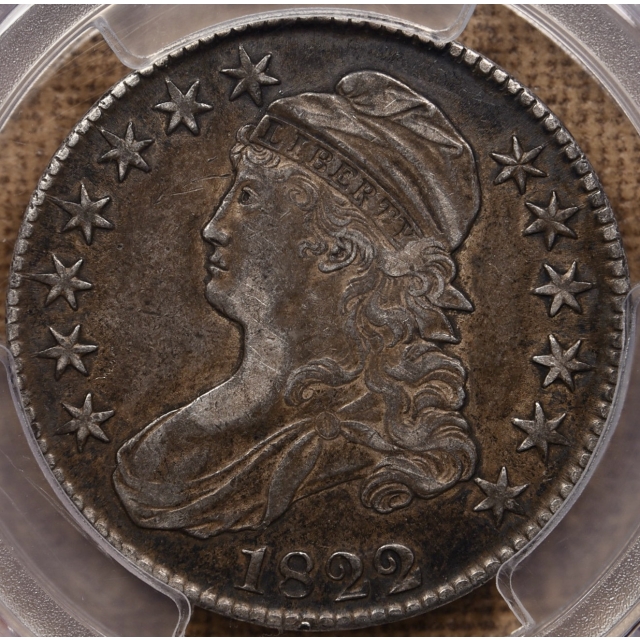 1822/1 O.101 Capped Bust Half Dollar PCGS XF45 CAC
