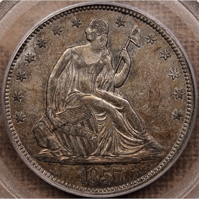 1857 Liberty Seated Half Dollar PCGS AU50
