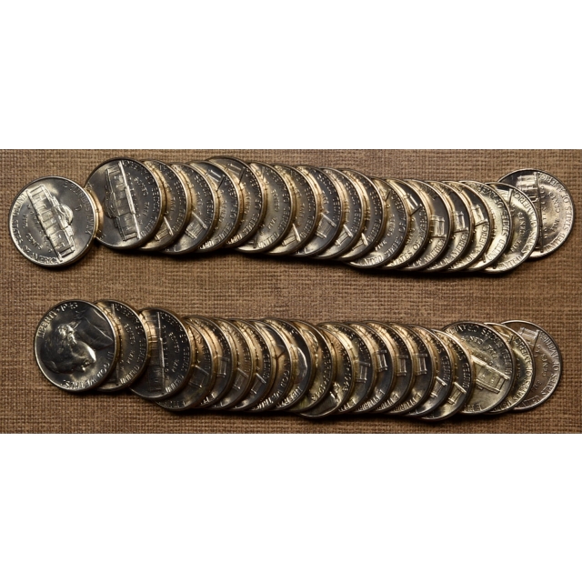 1943-D Original BU Jefferson Nickel roll