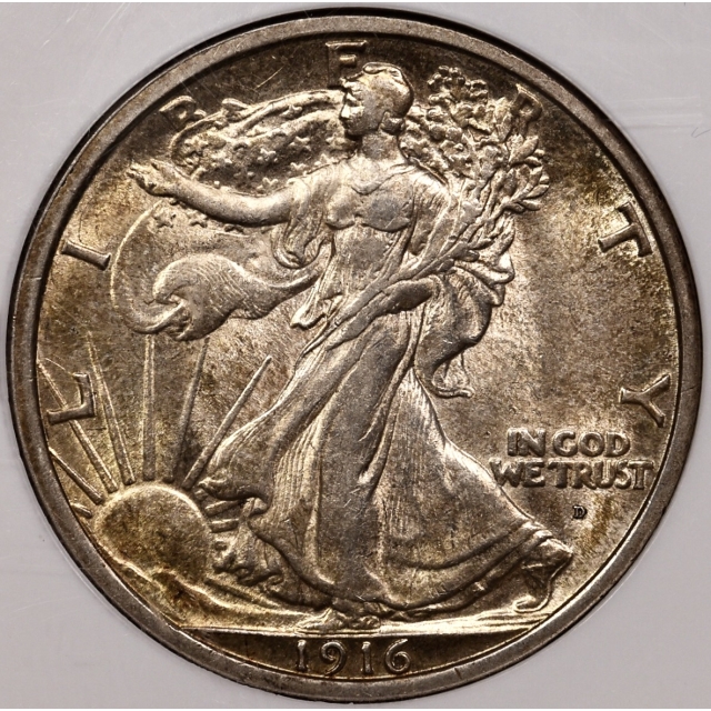 1916-D Walking Liberty Half Dollar NGC AU58