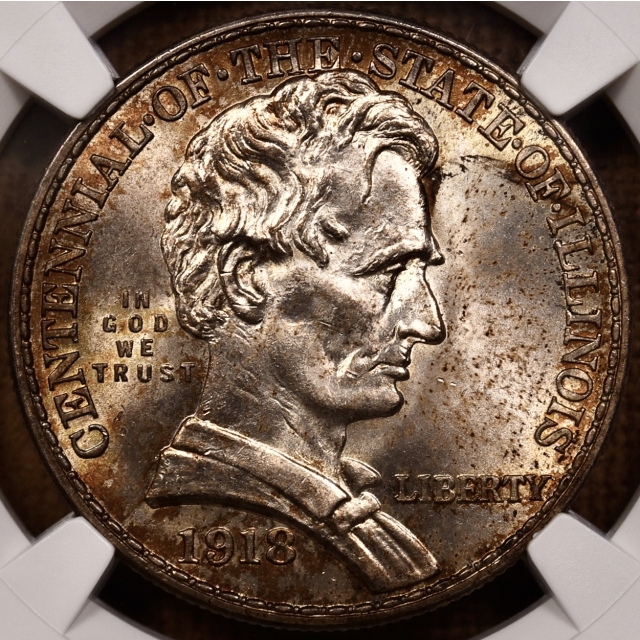 1918 Lincoln Silver Commemorative NGC MS65