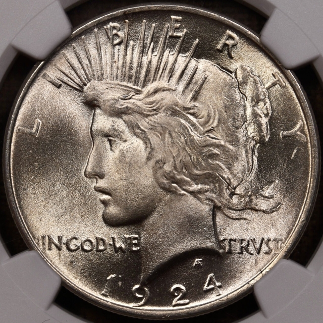 1924 Peace Dollar NGC MS66