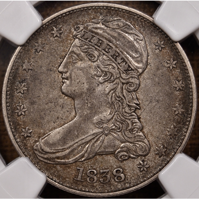 1838 GR-10 Capped Bust Half Dollar NGC XF45, From the Dick Graham Reference Collection