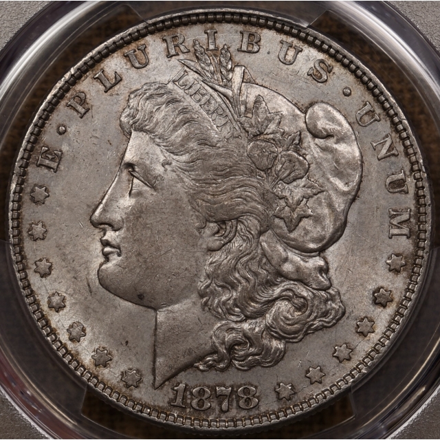 1878 8TF V.6 Morgan Dollar PCGS AU58, perfect original