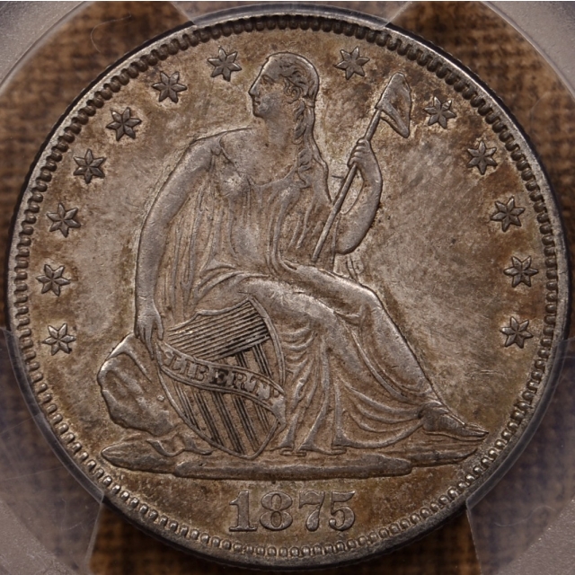 1875 Liberty Seated Half Dollar PCGS AU53