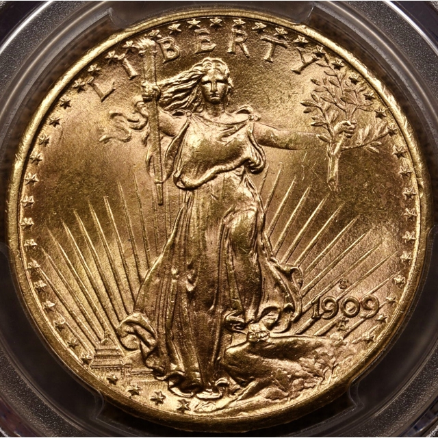 1909-S $20 Saint Gaudens PCGS MS64 CAC