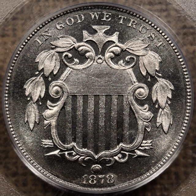 1878 Proof Shield Nickel PCGS PR66 OGH CAC