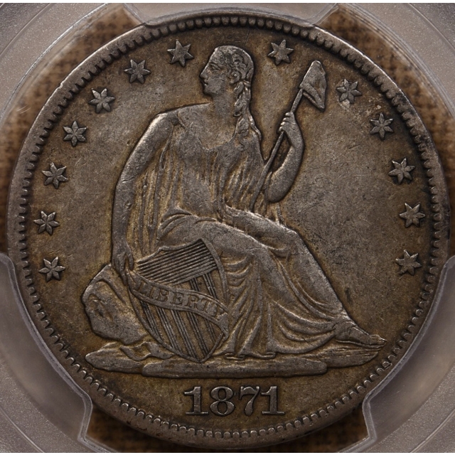 1871-S Liberty Seated Half Dollar PCGS XF40 CAC