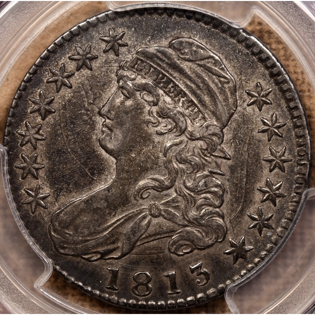 1813 O.105 Capped Bust Half Dollar PCGS AU50