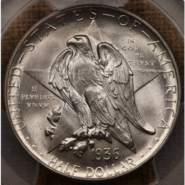 1936-D Texas Silver Commemorative PCGS MS65
