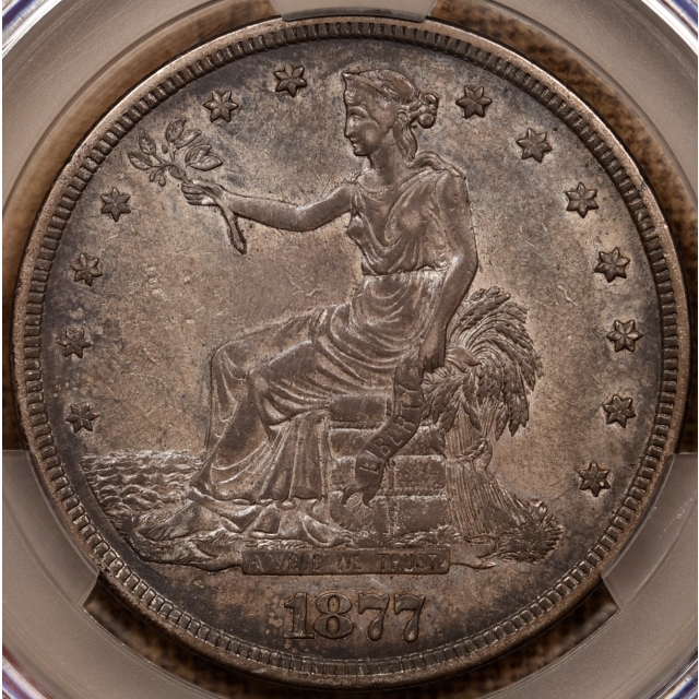 1877-S Trade Dollar CACG XF45