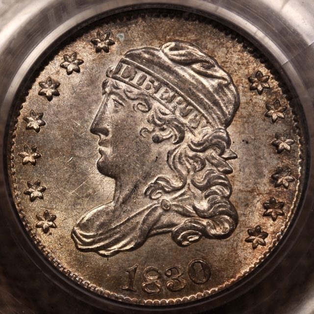 1830 LM-7 Capped Bust Half Dime PCGS MS63 CAC
