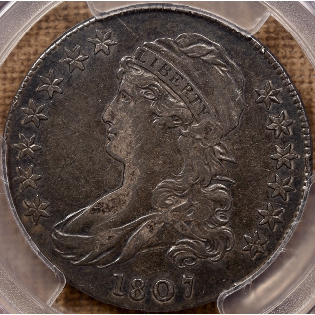 1807 O.111a R4+ Bearded Goddess Capped Bust Half Dollar PCGS VF35 CAC