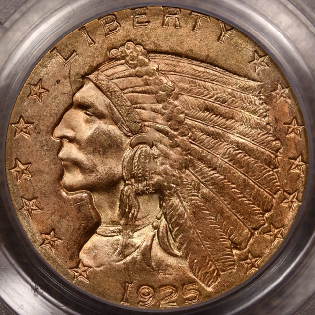 1925-D $2.50 Indian Head Quarter Eagle PCGS MS64 CAC