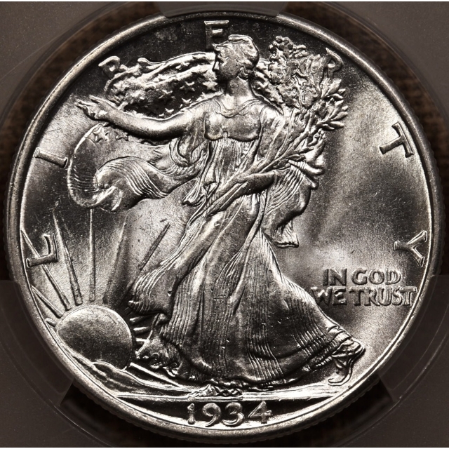 1934-D Walking Liberty Half Dollar CACG MS64, gem in any other holder