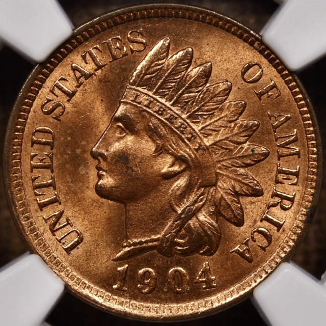1904 Indian Cent NGC MS64 RB