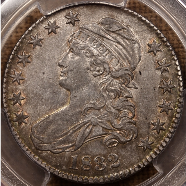 1832 O.111 Small Letters Capped Bust Half Dollar PCGS AU50 Wow!