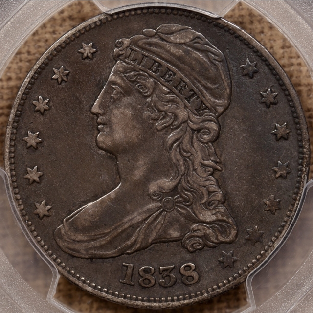 1838 GR-16 R4 Capped Bust Half Dollar, PCGS XF40 CAC, From the Dick Graham Reference Collection