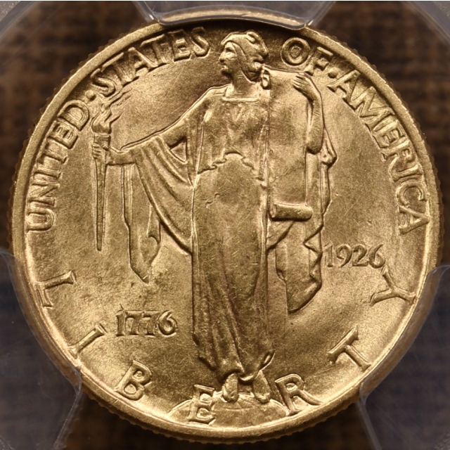 1926 Sesquicentennial $2.50 Gold Commemorative PCGS MS62