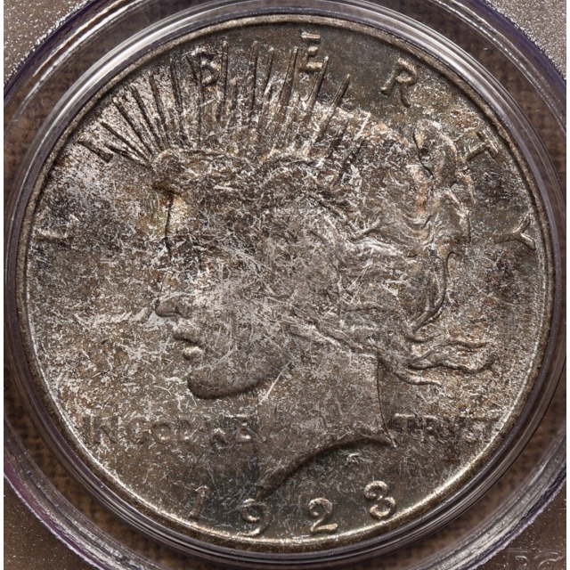 1923-S Peace Dollar PCGS MS64 CAC, COLOR!