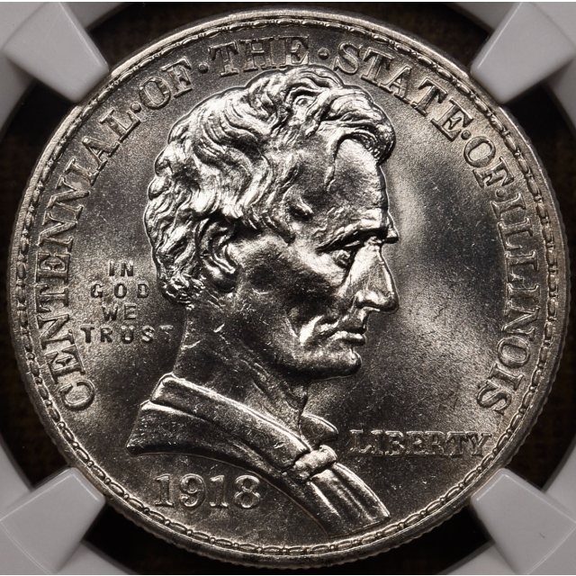 1918 Illinois Silver Commemorative NGC MS64