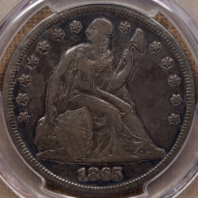 1865 Liberty Seated Dollar PCGS VF25