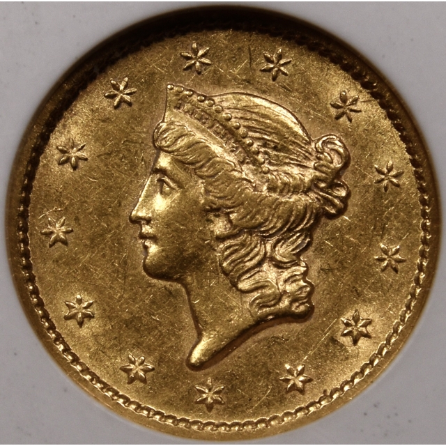 1854-S Gold Dollar NGC AU58