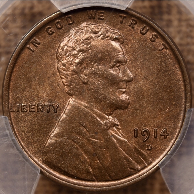 1914-D Lincoln Cent PCGS MS64 RB CAC, the 041 Collection