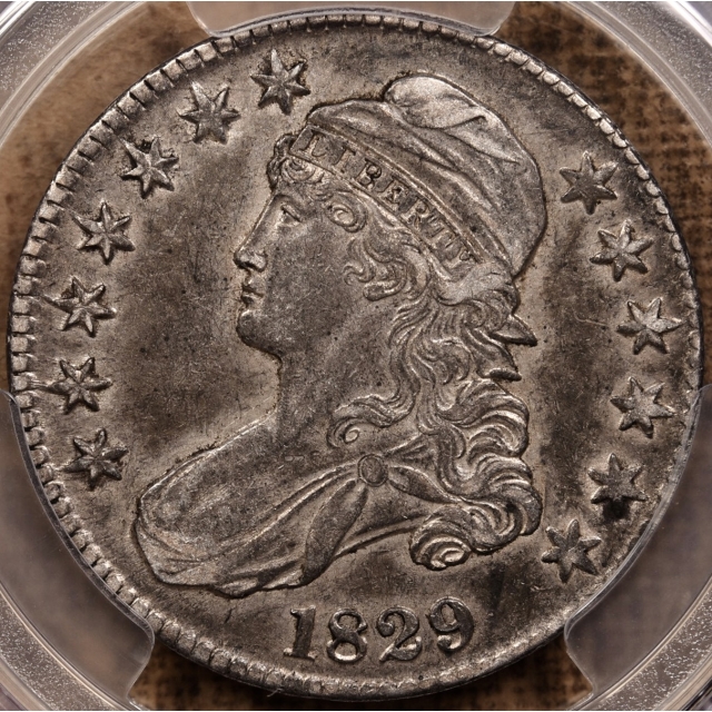 1829 O.105 Small Letters Capped Bust Half Dollar PCGS XF45