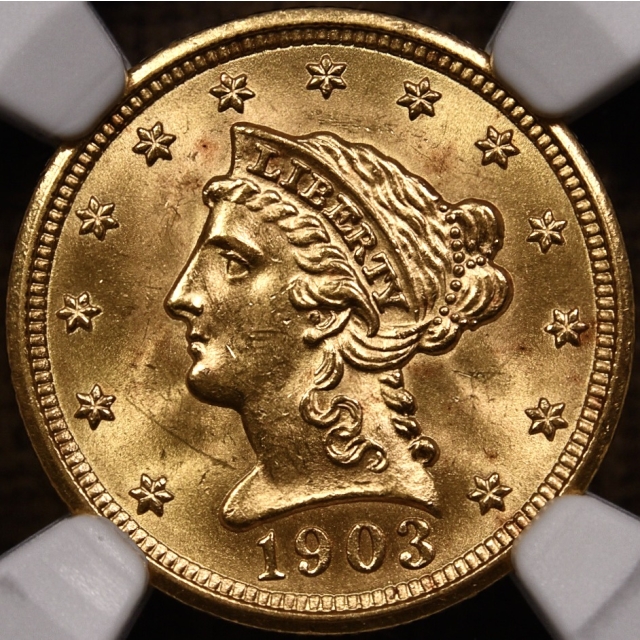 1903 $2.50 Quarter Eagle NGC MS64