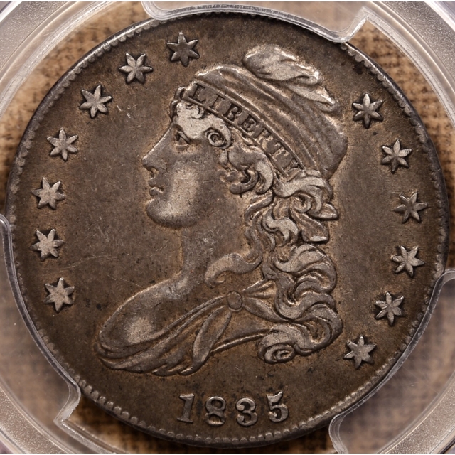 1835 O.101 Capped Bust Half Dollar PCGS XF40 CAC