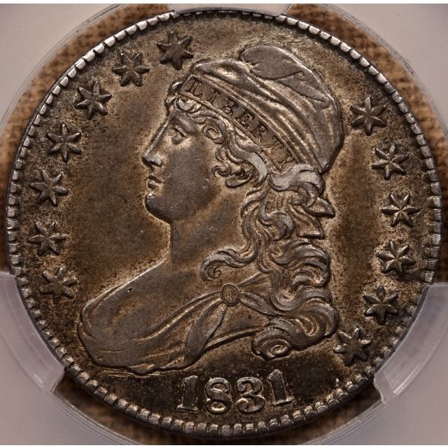 1831 O.105 Capped Bust Half Dollar CACG AU50