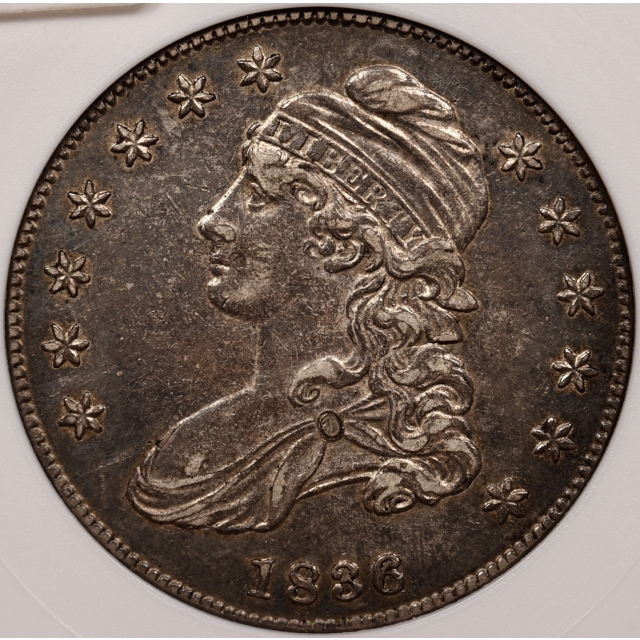 1836/1336 O.108 Capped Bust Half Dollar old ANACS AU55