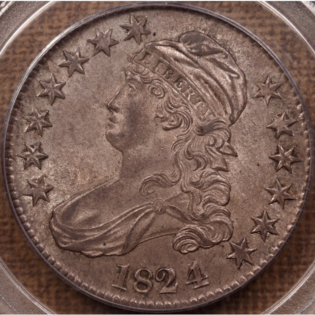 1824/4 O.110 Capped Bust Half Dollar PCGS MS63 CAC