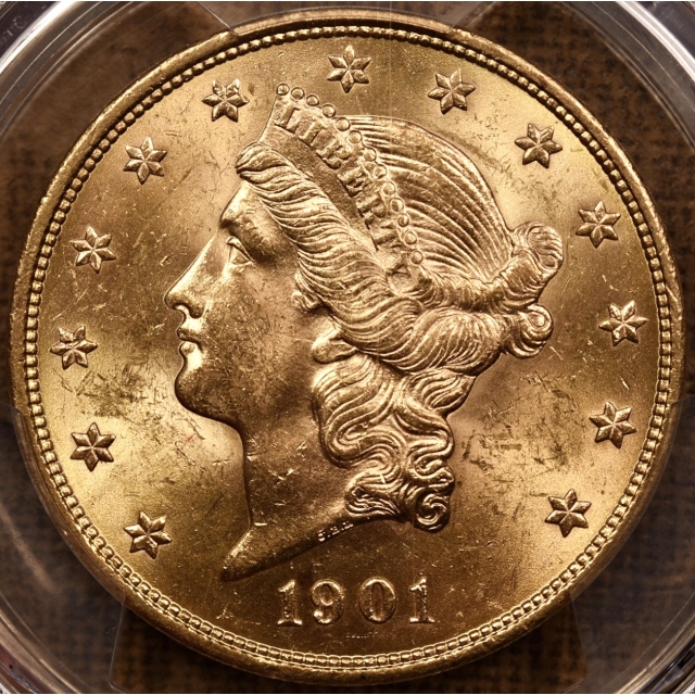1901 $20 Liberty Head Double Eagle PCGS MS63