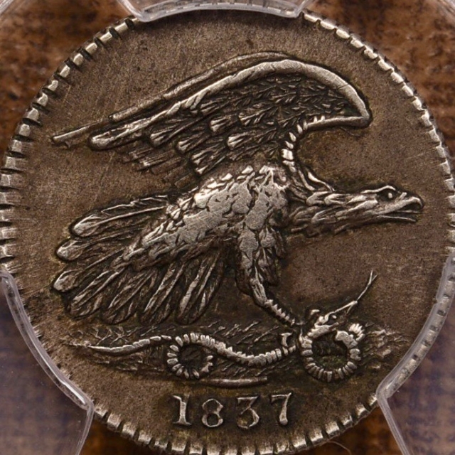 1837 5/G Feuchtwanger 1 Cent PCGS AU50