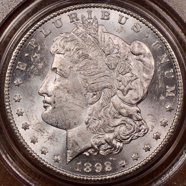 1892-CC Morgan Dollar PCGS MS62 (CAC) OGH