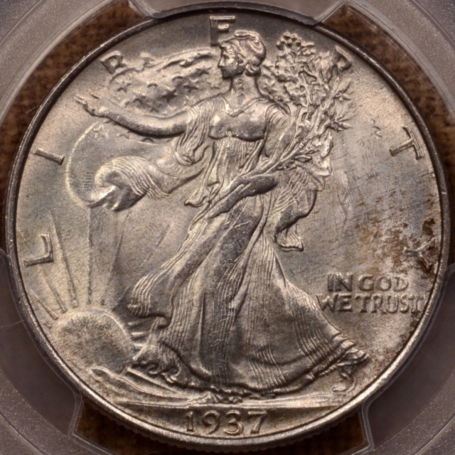 1937 Walking Liberty Half Dollar PCGS MS65 with ANACS Photo-Cert from 1986