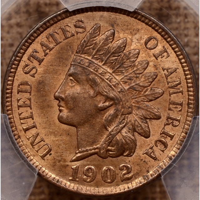 1902 Indian Cent PCGS MS64 RB