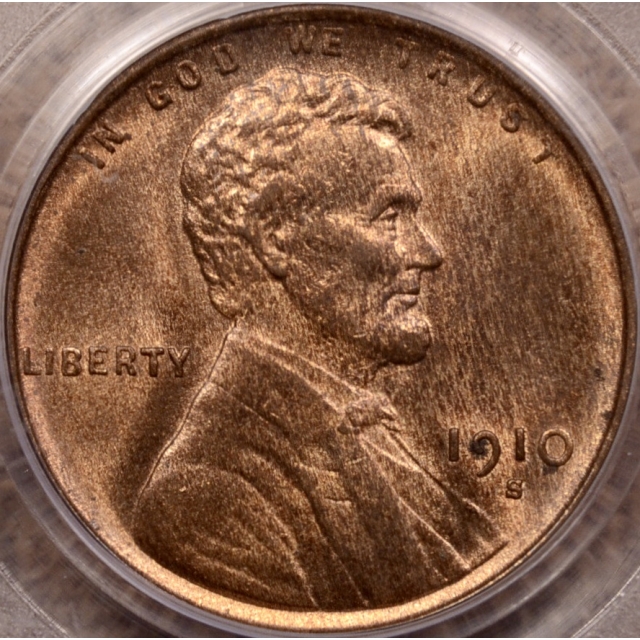 1910-S Lincoln Cent PCGS MS65 RB