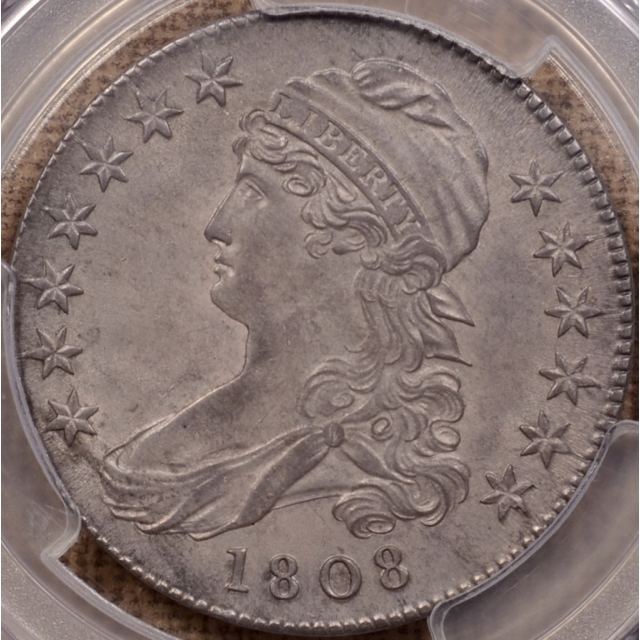 1808 O.103 Capped Bust Half Dollar PCGS MS62 CAC